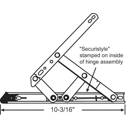 Strybuc Top Hung Storm Hinge Pair 10in 28-93-10